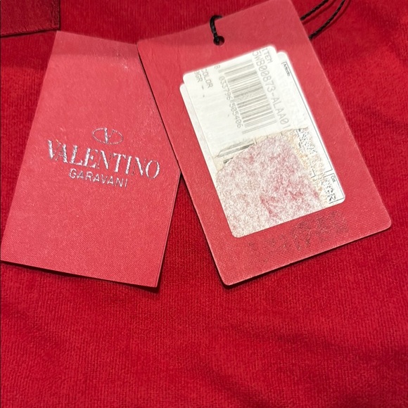 Vintage VALENTINO Nuage Large Bow Patent Leather Shiny Gray Tote w/Red Dust Bag - Picture 9 of 16